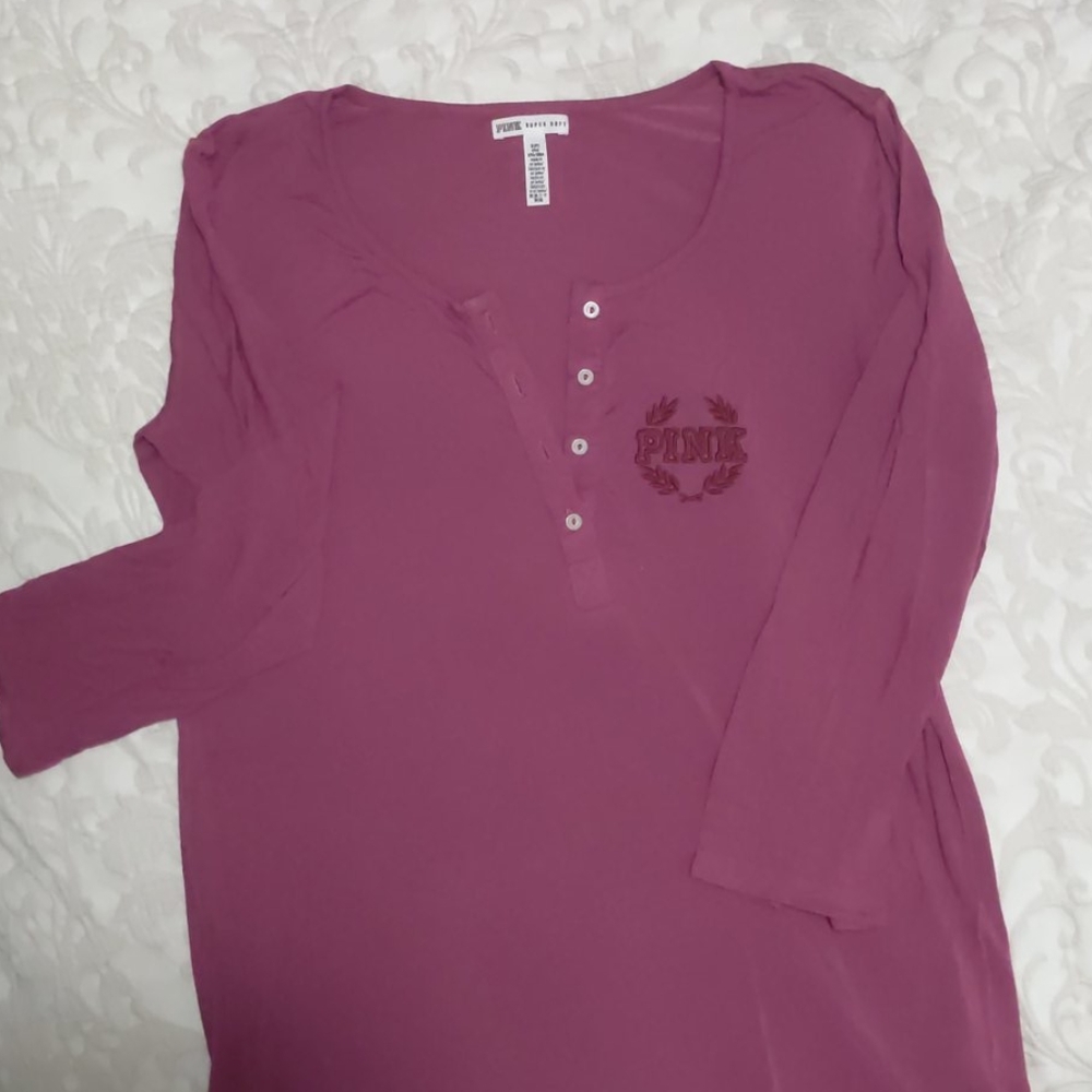 PINK Victoria's secret 3/4 sleeve tee
